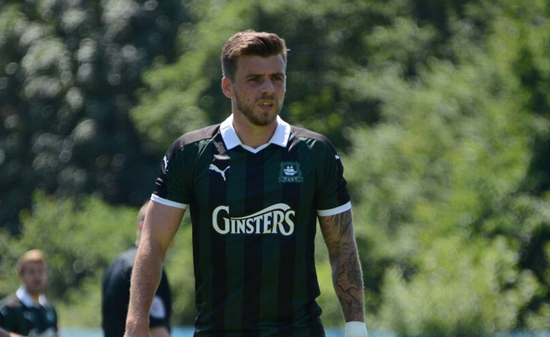 Graham Carey in the 2018/19 Plymouth Argyle home kit.