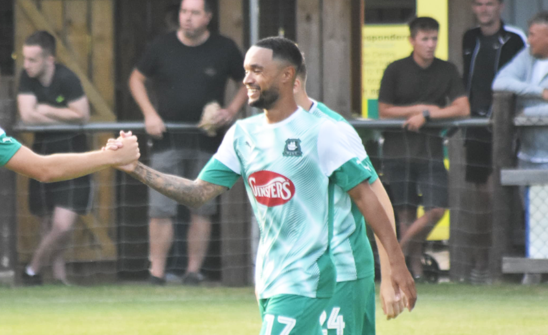 Byron Moore in the 2019/20 Plymouth Argyle away kit.
