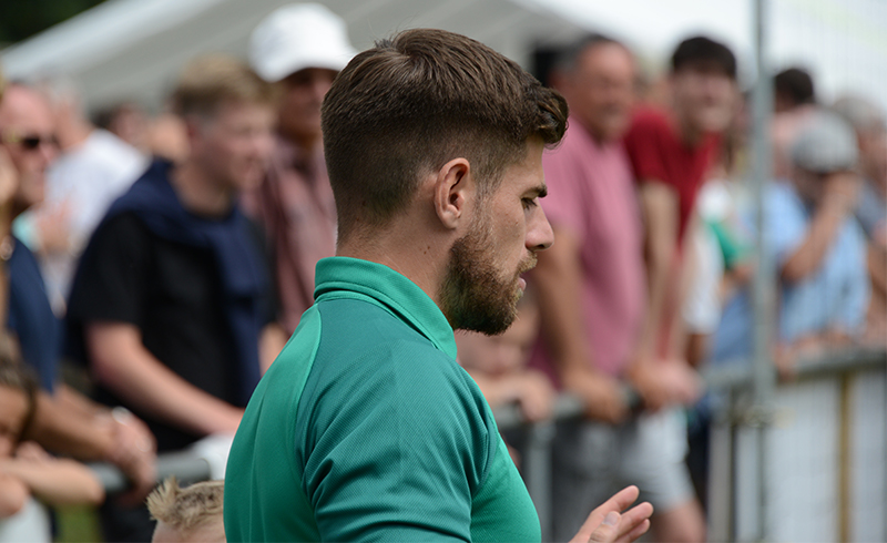 Joe Edwards in the 2019/20 Plymouth Argyle training polo shirt.